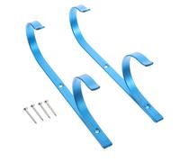 SHINEOFI Soporte para Limpieza de Piscinas 1 Set y Ahorra Trabajo Jardín de Aleación de Aluminio Azul, Gancho Fijo para Herramientas de Piscina