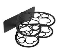 SHINEOFI Soporte para Servilletas de Metal Negro Diseño de Corazón Servilletero Decorativo Vertical para Cocina y Comedor Accesorio Práctico para Hogar Restaurantes y Fiestas