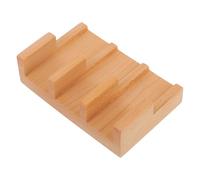 SHINEOFI Soporte para Sushi Japonés de Madera Natural 3 Compartimentos Plato Especial para Servir Sushi y Postres Estante Práctico para Restaurante y Hogar Utensilio para Presentación