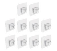 SHINEOFI Soportes Adhesivos Reforzados para Estantes Transparentes 10 Unidades Clavijas Adhesivas sin Taladro para Fijar Separadores de Armarios Plástico Resistente para Uso Cocina y
