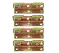 SHINEOFI Soportes de Cama Invisibles Autoblocantes para Marco de Madera, Bisagras de 2,5 Mm de Grosor, 4 Juegos Resistentes Tornillos para Conexión Estable y Accesorios de Hardware