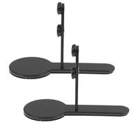 SHINEOFI Soportes para Tablero Perforado de Escritorio, Par Ajustable en Altura, Metal Negro, Accesorios Organizadores para Expositor de Mesa de Oficina, Estantes para Panel Rejilla