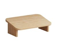 SHINEOFI Taburete de Madera de 30 CM Antideslizante para Oficina y Hogar Reposapiés Multiusos para Estudiar y Piano Color Roble Soporte Ergonómico para Pies y Postura Cómoda