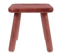 SHINEOFI Taburete Pequeño de Madera de Caucho Desmontable con Asa, Color Nogal, Multifuncional, Adecuado como Silla de Paso, Reposapiés Portátil para Cocina, Baño y Dormitorio