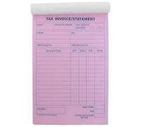 SHINEOFI Talón de Facturas Fiscales en Inglés A5 3 Partes Cuaderno de Facturas para Pequeñas Empresas Libro de Pedidos 60 Páginas para Registros Financieros y Uso Comercial