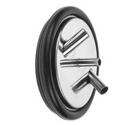 SHINEOFI Tapa de Repuesto de Acero Inoxidable para Cubo de Leche 3 Entradas Accesorio Reutilizable para Máquina de Ordeño Incluye Junta de Caucho Compatible Cubo Pequeño Uso en
