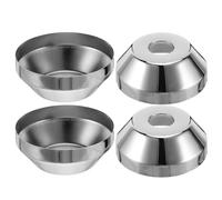 SHINEOFI Tapa de Válvula Angular de Acero Inoxidable 4 Piezas 78X30 MM Cubierta Decorativa para Tuberías de Pared Embellecedores de Grifo y Tapa de Brida de Ducha para Plomería Doméstica