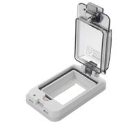 SHINEOFI Tapa para Caja de Interruptores Transparente de 2 Vías Ventana Visible Cubierta Eléctrica Exterior Resistente al Polvo y Humedad para Cajas de Distribución de Energía