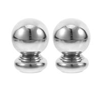 SHINEOFI Tapas Redondas Decorativas para Postes de Barandilla de Acero Inoxidable 63 Mm, Remates Protectores para Postes de Escalera y Valla, 2 Piezas, Accesorios para Terrazas y