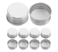 SHINEOFI Tapones de Aluminio a Prueba de Fugas de 24 Mm, Tapas Reutilizables Roscadas para Botellas de Vidrio, Pack de 50 Unidades Transparentes para Envases Líquidos y Almacenamiento