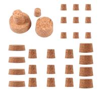 SHINEOFI Tapones de Corcho Cónicos para Botellas de Vino Pack de 30 Unidades 4 Tamaños 22X18X20Mm 30X25X30Mm 48X43X30Mm 63X57X20Mm Sellador Hermético para Preservación y Cierre de