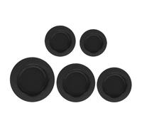 SHINEOFI Tapones de Goma Fáciles de Limpiar y Convenientes para Instalar Negro 5 Piezas para Piggy Bank Redondo en Cajas para Ahorrar Dinero