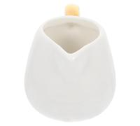 SHINEOFI Taza de Leche de Cerámica Blanca Grande Con Vertedor Jarra para Leche y Café Adecuado para Hogar Restaurante y Oficina Práctico y Duradero