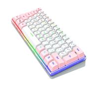 SHINEOFI Teclado de Membrana RGB para Teclas Mini Teclado Compacto para Portátil de Escritorio U Oficina
