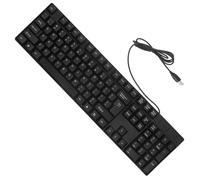 SHINEOFI Teclado USB con Cable para Ordenador y Portátil Teclado de Diseño Ergonómico y Duradero Accesorio Compacto y Práctico para Gaming y Oficina
