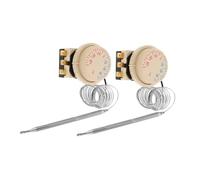SHINEOFI Termostato Mecánico para Refrigerador y Congelador Control de Temperatura Ajustable ±35℃ 2 Unidades con Perilla Giratoria para Hogar y Cocina Profesional