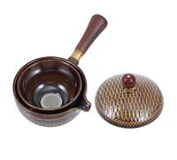 SHINEOFI Tetera Casera de Cerámica Filtro Resistente al Calor Color Marrón Capacidad Media para Preparar Té Kung Fu Té Perfumado y Medicina Herbal Adecuado Uso Doméstico y Oficina
