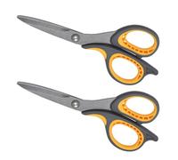 SHINEOFI Tijeras Antiadherentes Pack de 2 Piezas Diseño Ergonómico de Acero Inoxidable para Manualidades y Oficina para Uso Escolar y Doméstico