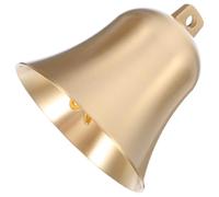 SHINEOFI Timbre de Latón Dorado Vintage para Puerta, Adorno Rústico | Montaje sin Herramientas, Acabado Oxidado Natural, Superficie Pulida a Mano, Adecuado para Granjas y Anfitriones