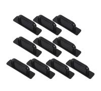 SHINEOFI Tiradores Adhesivos para Armarios y Cajones sin Taladro Autoadhesivos Color Negro Tamaño Pequeño Pack de 5 Pares Compatibles Puertas de Vidrio y Muebles Instalación Fácil