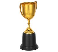 SHINEOFI Trofeo de Plástico Pequeño sin Tapa, Copa Trofeo Dorada, Tamaño 22.00X12.00X9.00 cm, Diseño Portátil para Eventos Escolares y Competencias Deportivas Reutilizable
