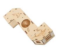 SHINEOFI Túnel de Madera para Hámster y Conejillo de Indias Escondite Seguro y Resistente Accesorio de Multifuncional con Doble Entrada para Ejercicio y Exploración de Roedores Pequeños