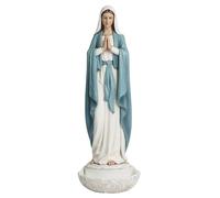 ShineOnAngel Estatua de Nuestra Señora de Gracia, Soporte de Rosario de la Virgen María, decoración católica de Mesa para el hogar