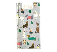 Shineone Agenda 2026 delgada, vista semanal, tapa dura, organizador de moda, agenda anual completa (perros y cachorros)