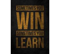 SHINERING Frases Motivacionales A Veces Gana A Veces Aprende Cuadros En Lienzo Pósters Láminas Arte De Pared Decoración Para Oficina Y Sala De Estar 21X30Cm Sin Marco