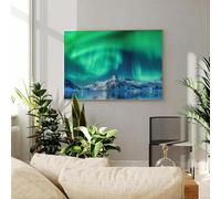 SHINERING Islandia Aurora Boreal Paisaje Luces Polares Del Norte Póster De Naturaleza Impresiones Lienzo Pintura Arte Pared Cuadro Decoración Del Hogar A8 30X40Cm Sin Marco