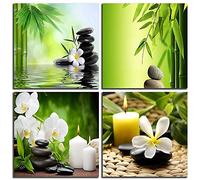 SHINERING Moderno 4 Paneles Zen Giclee Lienzo impresión Pared Arte SPA Masaje Tratamiento imágenes en Lienzo Pared Arte para decoración del hogar envío de la Gota 30 * 30 cm sin Marco