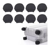 SHINETEC Funda de ruedas a prueba de polvo para maleta, protectores de ruedas de equipaje de viaje, reducción de ruido y antiarañazos, Negro, Small, Cubierta para ruedas