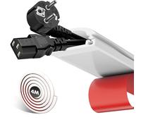 shinfly 4m Canaletas para Cables Blanco, Canaleta Cables Pared Adhesivo para 2-3 Cables, Esconder Cable Adecuado para la Gestión de Cable en Pared, Suelo y Oficina