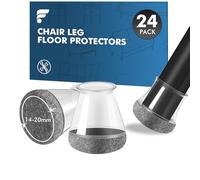 shinfly Fundas redondas para patas de silla, 24 unidades (14-20 mm), tapas protectoras para patas de silla, protectores de silicona para sillas y protección del suelo, deslizadores de fieltro para