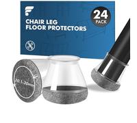 shinfly Fundas redondas para patas de silla, 24 unidades (20,1 - 30 mm), tapas protectoras para patas de silla, protectores de silicona para sillas y protección del suelo, deslizadores de fieltro para