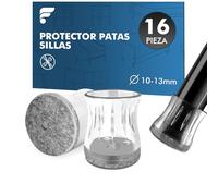 shinfly Protector Patas Sillas, 16 Piezas Protectores de Suelo para Patas de Silla, Tapas de Piernas de Silla con Fieltro para Suelos de Madera, Antiarañazos, Sin Ruido, Extra Pequeño【10-13mm】