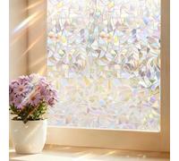 shinfly Vinilos para Cristales Efecto Arco Iris, Vinilo Ventana Privacidad 75x400cm, Película Electrostática para Ventanas, Window Film Privacy Anti UV para Dormitorio Bano Cocina y Oficinas