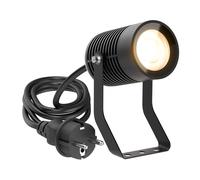 SHINGA foco de jardín exterior IP65 enchufe negro incl. lámpara LED GU10 [EEK: C]