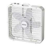 shinic Ventilador de caja de 20 pulgadas con termostato, ventilador de caja de ventana con marco de metal de 3 velocidades con asa de transporte y pies antideslizantes, ventilador de refrigeración de