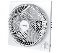 shinic Ventilador de caja sin marco de 9 pulgadas, ventilador de ventana ligero de 3 velocidades con carcasa de plástico ABS, ventilador de refrigeración pequeño con certificación ETL para dormitorio