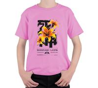 Shinigami Orange Lirios Japón Anime Cyberpunk Camiseta para Niños, Rosa., 128