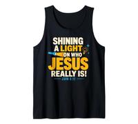 Shining A Light On Who Jesus Bible Christian Verse Quote Camiseta sin Mangas