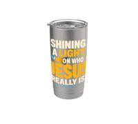Shining A Light On Who Jesus Bible Christian Verse Quote Vaso térmico de acero inoxidable de doble pared