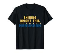 Shining Bright This Hanukkah tee Hanukkah, Luces judías Camiseta