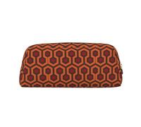 Shining Overlook - Estuche escolar de cuero con cremallera para bolígrafos y bolígrafos, estuche para alumnos, Gold, Talla única, Neceser de maquillaje