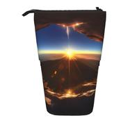 Shining Overlook - Estuche telescópico para lápices de pie, bolsa de papelería, bolsa de maquillaje, estuche de almacenamiento, Black, Talla única