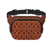 Shining Overlook - Riñonera unisex cuadrada de doble capa con estampado de mirada cruzada, accesorio de viaje y entrenamiento, color negro, talla única, NEGRO, One Size
