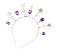 Shining Pearl Decor Hair Hoop Aleación Diadema con Estrella de Aleación Decoración Boda Fiesta Mujeres Estilo Sombrero