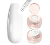 Shining She Ombre Gel Pat Painting, 1PCS Blanco Esmaltes Semipermanentes para Uñas de Gel UV LED Uñas francesas con Degradado, Adecuada para Combinar con Geles de Colores Efecto Degradado DIY, 2 g