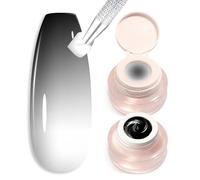 Shining She Ombre Gel Pat Painting, 1PCS Negro Esmaltes Semipermanentes para Uñas de Gel UV LED Uñas francesas con Degradado, Adecuada para Combinar con Geles de Colores Efecto Degradado DIY, 2 g